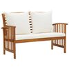 vidaXL Salon de jardin 2 pcs avec coussins bois d'acacia solide