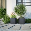 vidaXL Jardinières 2 pcs anthracite hexagone 46x40x45 cm acier