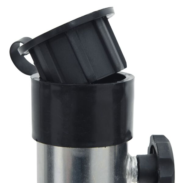 vidaXL Base de parasol avec piquets de sol Ø38/48 mm argenté acier