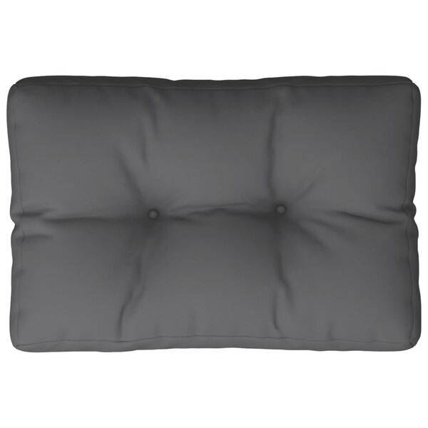 vidaXL Coussin de palette anthracite 50x40x12 cm tissu