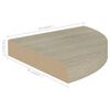 vidaXL &Eacute;tag&egrave;re d'angle flottante ch&ecirc;ne 25x25x3,8 cm MDF