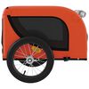 vidaXL Remorque de vélo pour animaux de compagnie orange et noir