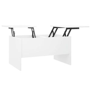 vidaXL Table basse blanc 80x50x42,5 cm bois d'ingénierie
