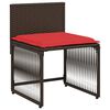 vidaXL Ensemble &agrave; manger de jardin et coussins 7 pcs marron poly rotin