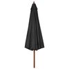 vidaXL Parasol d'ext&eacute;rieur avec m&acirc;t en bois 330 cm Anthracite