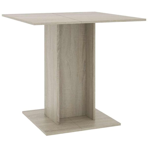 vidaXL Table &agrave; d&icirc;ner Ch&ecirc;ne sonoma 80x80x75 cm Bois d'ing&eacute;nierie