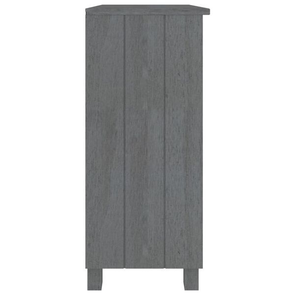 vidaXL Buffet HAMAR Gris foncé 85x35x80 cm Bois massif de pin