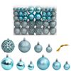 vidaXL Boules de Noël 100 pcs turquoise 3 / 4 / 6 cm