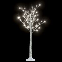 vidaXL Sapin de Noël 128 LED blanc froid Saule 1,2 m Int/Ext