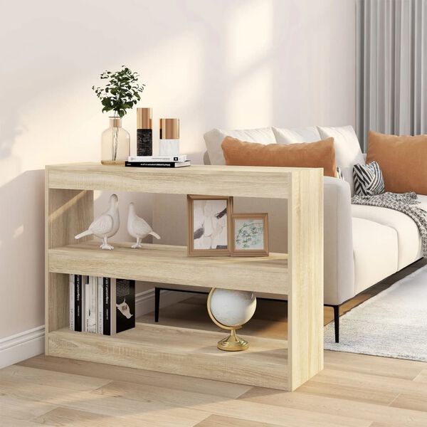 vidaXL Bibliothèque/Séparateur de pièce chêne sonoma 100x30x72 cm
