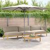 vidaXL Ensemble de Canap&eacute;s Uni 4 pcs Taupe Bois d'Acacia Massif