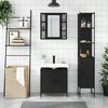 vidaXL Ensemble d'armoires salle de bain 3 pcs noir bois d'ing&eacute;nierie