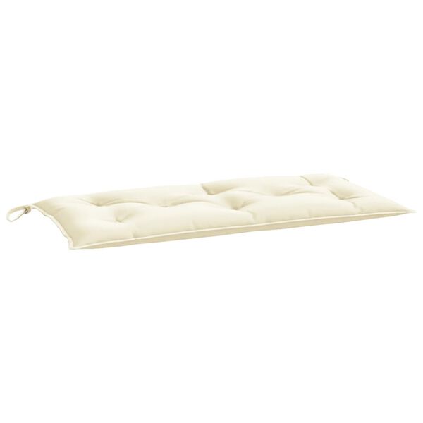 vidaXL Coussins de banc jardin lot de 2 cr&egrave;me 100x50x7 cm tissu oxford