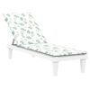 vidaXL Coussin de chaise longue motif de feuilles tissu oxford