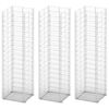 vidaXL Jeu de panier de gabion 3 pcs Fil galvanisé 25x25x100 cm