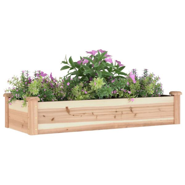 vidaXL Lit sur&eacute;lev&eacute; de jardin doublure 120x45x25 cm bois massif sapin