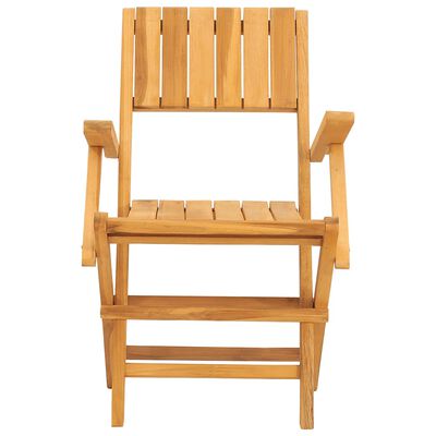 vidaXL Chaises de jardin pliantes lot de 2 55x61x90cm bois massif teck