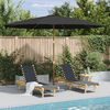 vidaXL Parasol d'ext&eacute;rieur avec m&acirc;t en bois 350 cm Anthracite