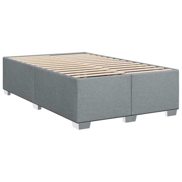 vidaXL Cadre de lit sans matelas gris clair tissu