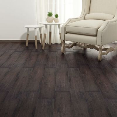 vidaXL Dalles de plancher PVC autoadhésif 5,02 m² 2 mm marron foncé