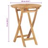 vidaXL Table pliable de jardin &Oslash; 60 cm Bois de teck solide