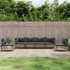 vidaXL Salon de jardin 6 pcs avec coussins anthracite r&eacute;sine tress&eacute;e