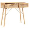 vidaXL Table console Marron 80x30x75 cm Bois massif pin /rotin naturel