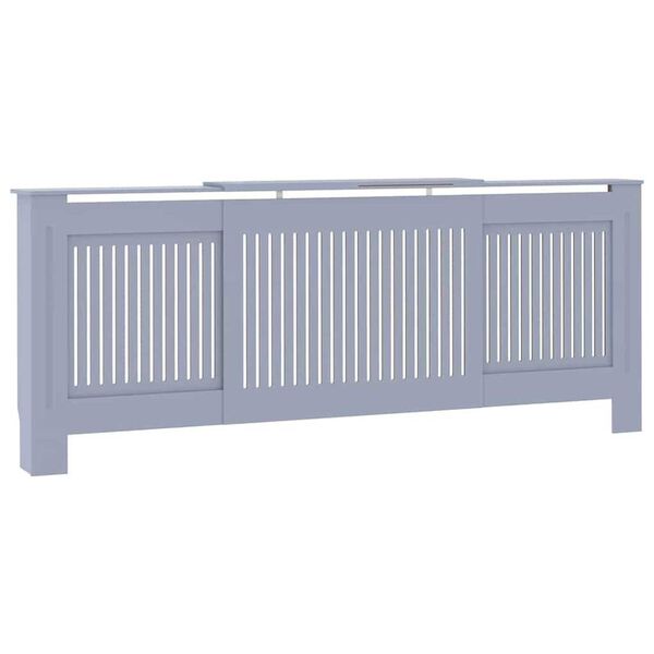 vidaXL Cache-Radiateur 2 pcs Gris 205 x 20,5 x 81,5 cm