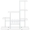 vidaXL Support pour plantes 94,5x25x88 cm Blanc M&eacute;tal