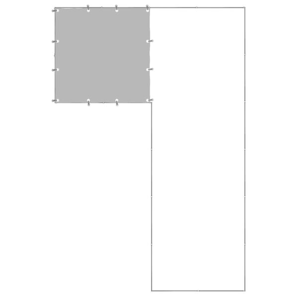 vidaXL Chenil Argent&eacute; 4,84 m&sup2; Acier