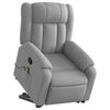 vidaXL Fauteuil inclinable de massage gris clair tissu