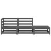 vidaXL Salon de jardin 3 pcs gris bois de pin massif