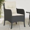 vidaXL Chaises de jardin avec coussins lot de 2 noir r&eacute;sine tress&eacute;e