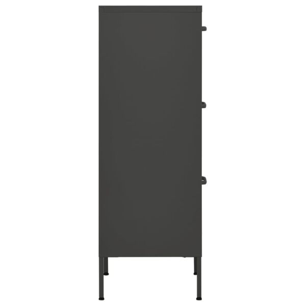vidaXL Armoire de rangement Anthracite 42,5x35x101,5 cm Acier