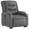 vidaXL Fauteuil inclinable de massage électrique gris similicuir