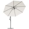 vidaXL Parasol de jardin en porte-à-faux 3,5 m blanc sable