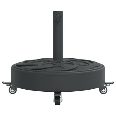 vidaXL Base de parasol avec roues pour mâts Ø38 / 48 mm 27 kg rond