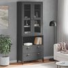 vidaXL Buffet VIKEN gris anthracite 80x40x200 cm bois massif de pin
