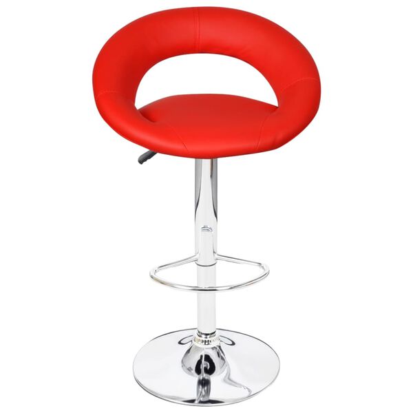 vidaXL Tabourets de bar lot de 2 rouge similicuir
