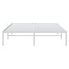 vidaXL Cadre de lit m&eacute;tal sans matelas blanc 150x200 cm