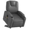 vidaXL Fauteuil inclinable de massage &eacute;lectrique gris similicuir