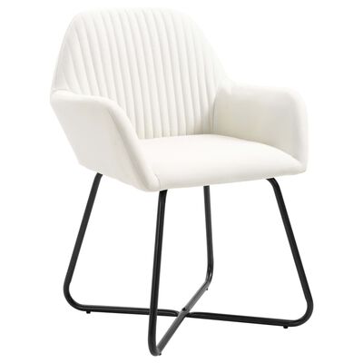 vidaXL Chaises à manger lot de 2 crème tissu