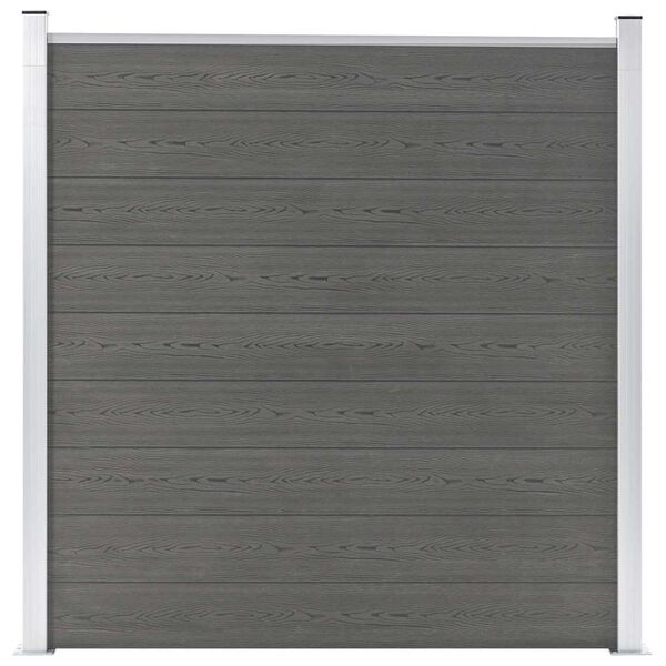vidaXL Cl&ocirc;ture de jardin WPC 180x186 cm Gris