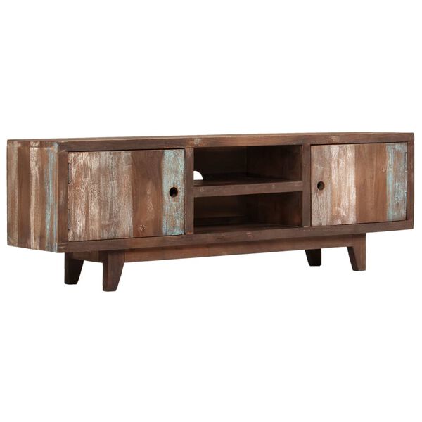 vidaXL Meuble TV Bois d'acacia massif Vintage 118 x 30 x 40 cm