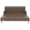 vidaXL Chaise longue à 2 places avec coussins Résine tressée Marron