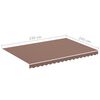 vidaXL Tissu de remplacement pour auvent Marron 3,5x2,5 m