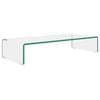 vidaXL Meuble TV/pour moniteur 70x30x13 cm verre transparent