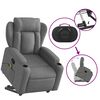 vidaXL Fauteuil inclinable de massage gris fonc&eacute; tissu