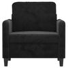 vidaXL Fauteuil Noir 60 cm Velours