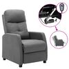 vidaXL Fauteuil inclinable &eacute;lectrique gris clair tissu
